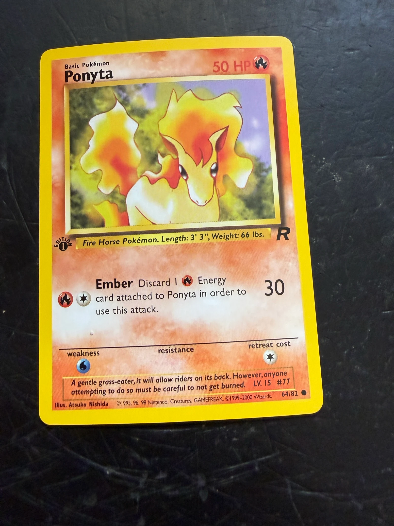Carta Pokemon Ponyta Rocket First Edition 